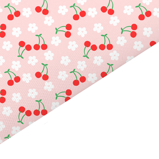 Cherry Canvas And Felt Backed Fabric - SKU K3