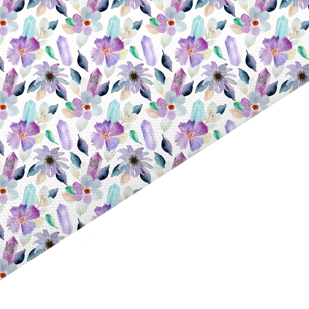 Floral Crystal Canvas And Felt Backed Fabric - SKU K47