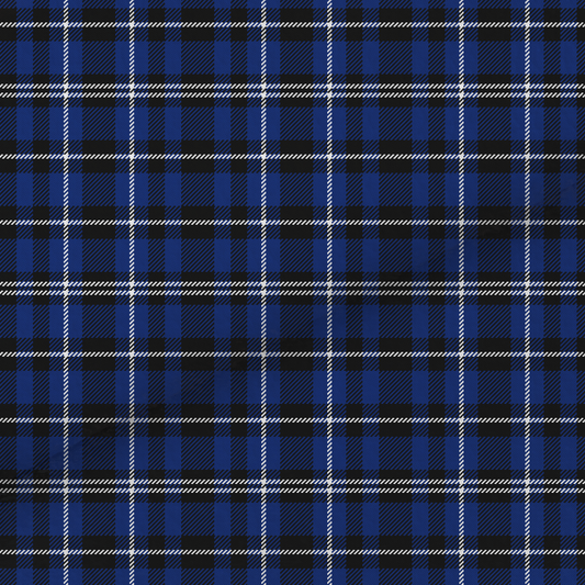 Blue Tartan Leatherette