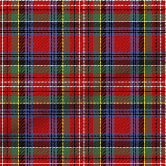 Red, Blue And Green Tartan Leatherette