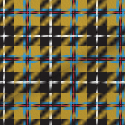 Yellow Tartan Leatherette