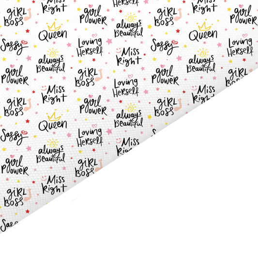 Miss Right Canvas And Felt Backed Fabric - SKU K76