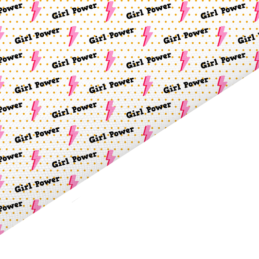 Girl Power Canvas And Felt Backed Fabric - SKU K67