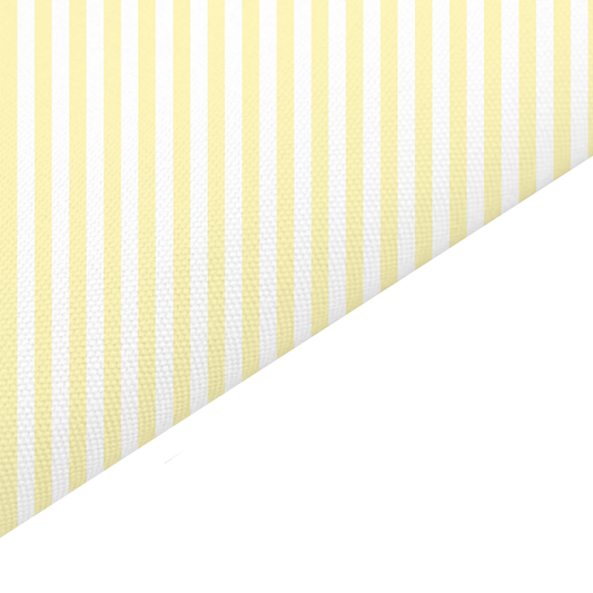 Yellow Pastel Stripes Canvas And Felt Backed Fabric - SKU L19