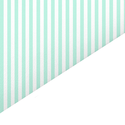 Mint Pastel Stripes Canvas And Felt Backed Fabric - SKU L17