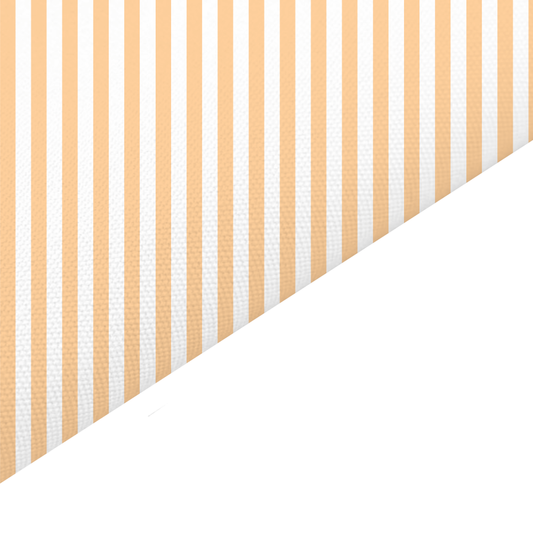 Orange Pastel Stripes Canvas And Felt Backed Fabric - SKU L15