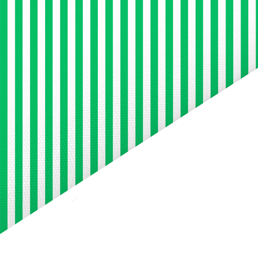 Green Stripes Canvas And Felt Backed Fabric - SKU L9