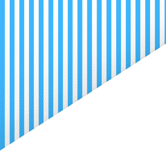 Blue Stripes Canvas And Felt Backed Fabric - SKU L8