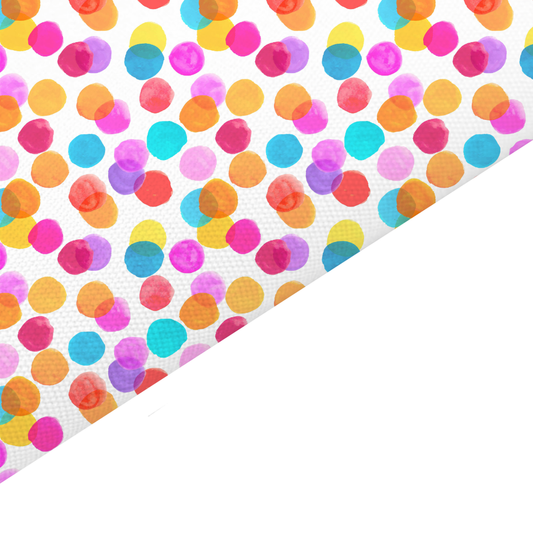 Mixed Dots Canvas And Felt Backed Fabric - SKU L5