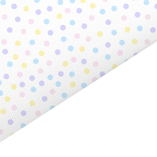 Mixed Dots Canvas And Felt Backed Fabric - SKU L1