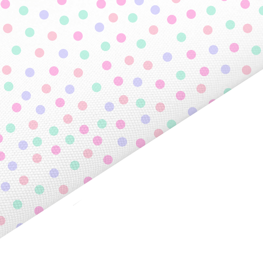 Mixed Dots Canvas And Felt Backed Fabric - SKU K99