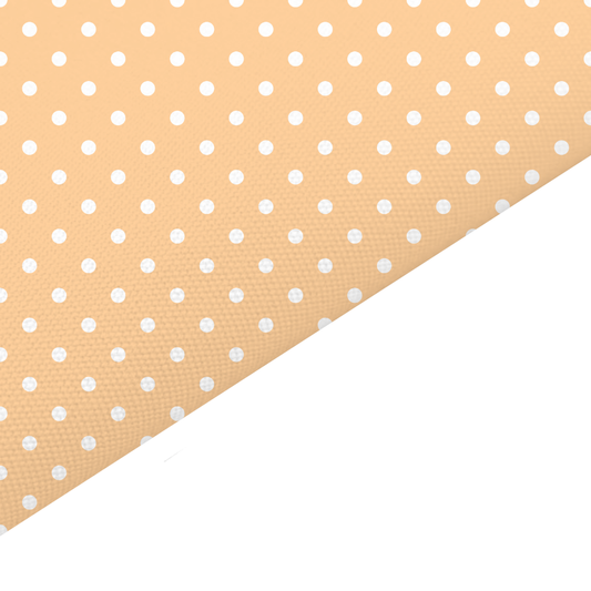 Orange Pastel Dots Canvas And Felt Backed Fabric - SKU K94