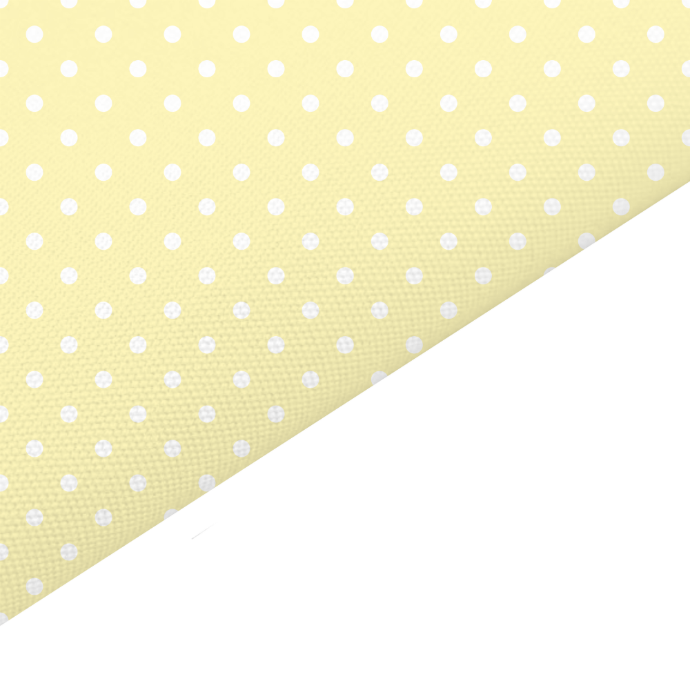 Yellow Pastel Dots Canvas And Felt Backed Fabric - SKU K93