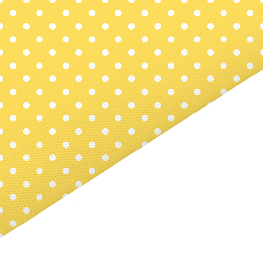 Yellow Dots Canvas And Felt Backed Fabric - SKU K85