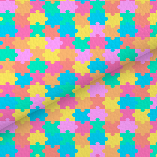 Pastel Jigsaw Leatherette