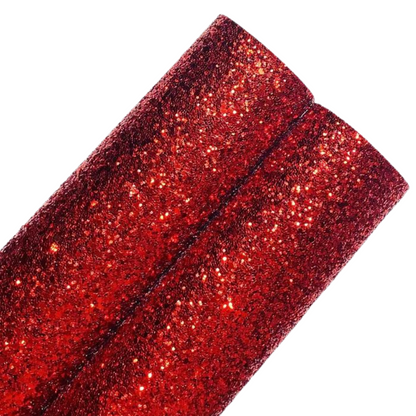 Pack Of 3 Pre Cut Chunky Glitter Medium Bows (50 Colours To Choose From)