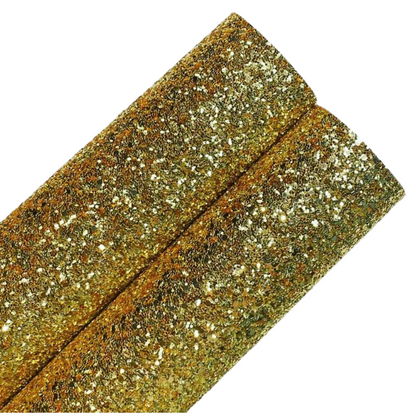 Pack Of 3 Pre Cut Chunky Glitter Medium Bows (50 Colours To Choose From)