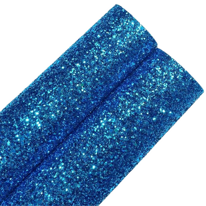 Pack Of 3 Pre Cut Chunky Glitter Medium Bows (50 Colours To Choose From)