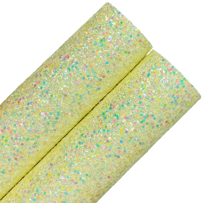 Pack Of 3 Pre Cut Chunky Glitter Medium Bows (50 Colours To Choose From)