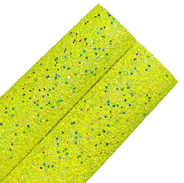 Pack Of 3 Pre Cut Chunky Glitter Medium Bows (50 Colours To Choose From)