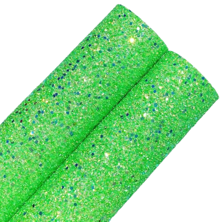 Pack Of 3 Pre Cut Chunky Glitter Medium Bows (50 Colours To Choose From)