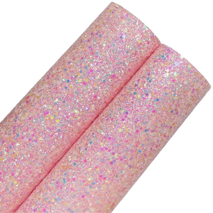 Pack Of 3 Pre Cut Chunky Glitter Medium Bows (50 Colours To Choose From)