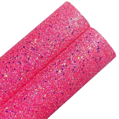 Pack Of 3 Pre Cut Chunky Glitter Medium Bows (50 Colours To Choose From)