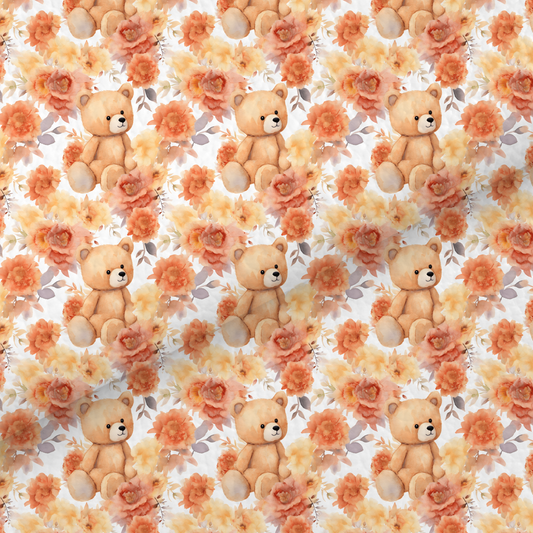 Orange Teddy Bear Leatherette