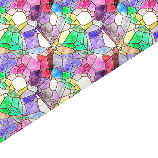 Stained Glass Canvas And Felt Backed Fabric - SKU L36