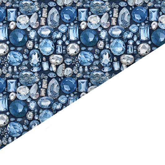 Gemstones Canvas And Felt Backed Fabric - SKU L33