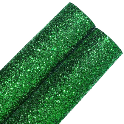 Pack Of 3 Pre Cut Chunky Glitter Medium Bows (50 Colours To Choose From)