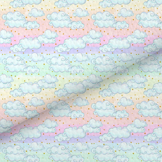 Pastel Rainbow Cloud Leatherette