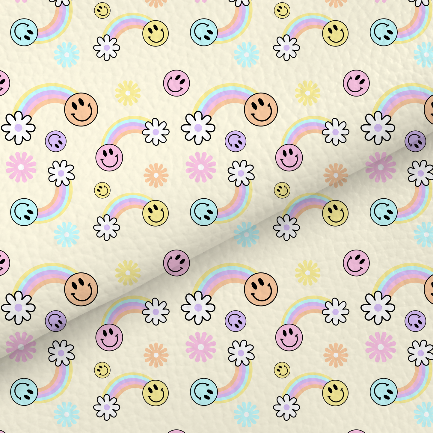 Rainbow Smiley Leatherette