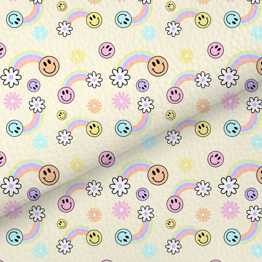 Rainbow Smiley Leatherette