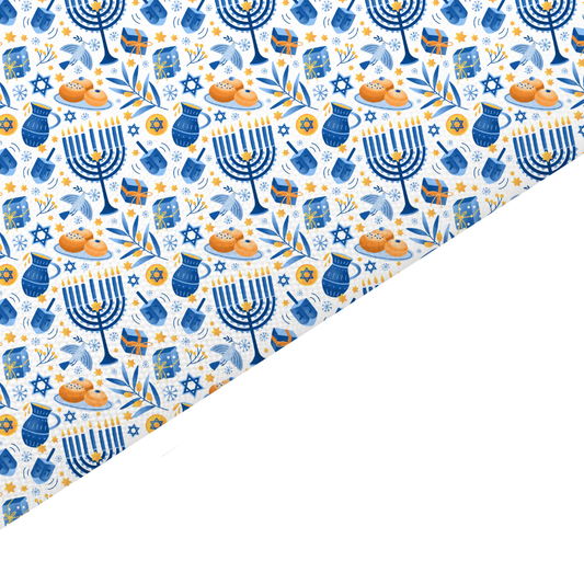 Hanukkah Canvas And Felt Backed Fabric - SKU M35