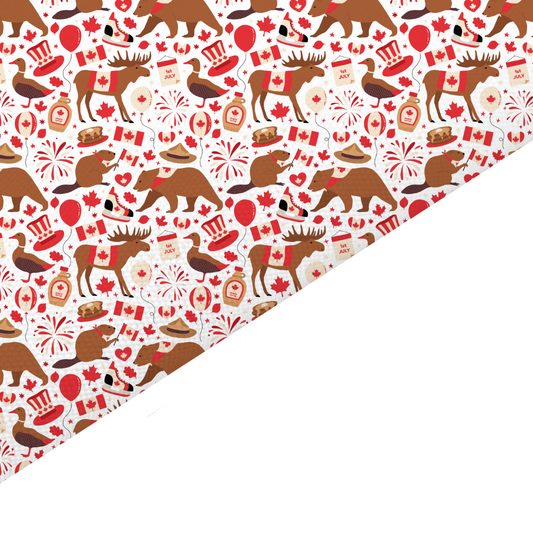 Canada Day Canvas And Felt Backed Fabric - SKU M31