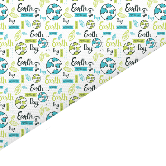 Earth Day Canvas And Felt Backed Fabric - SKU M28