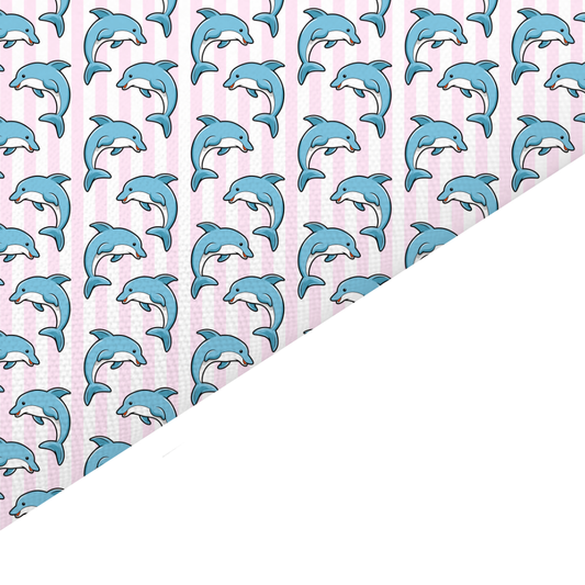 Dolphin Canvas And Felt Backed Fabric - SKU M67