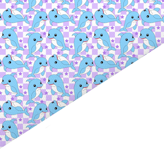 Dolphin Canvas And Felt Backed Fabric - SKU M68