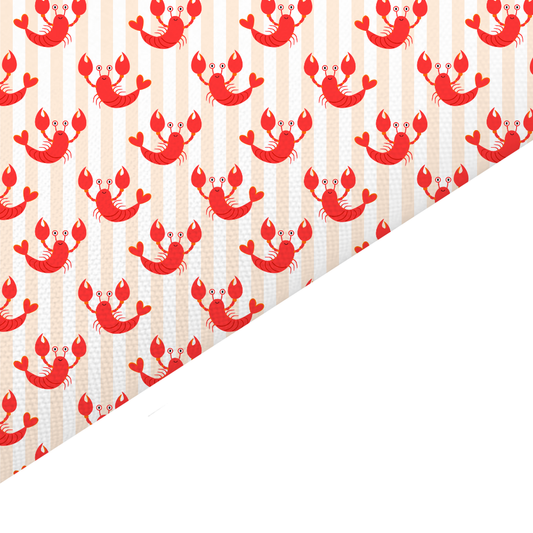 Lobster Canvas And Felt Backed Fabric - SKU M58