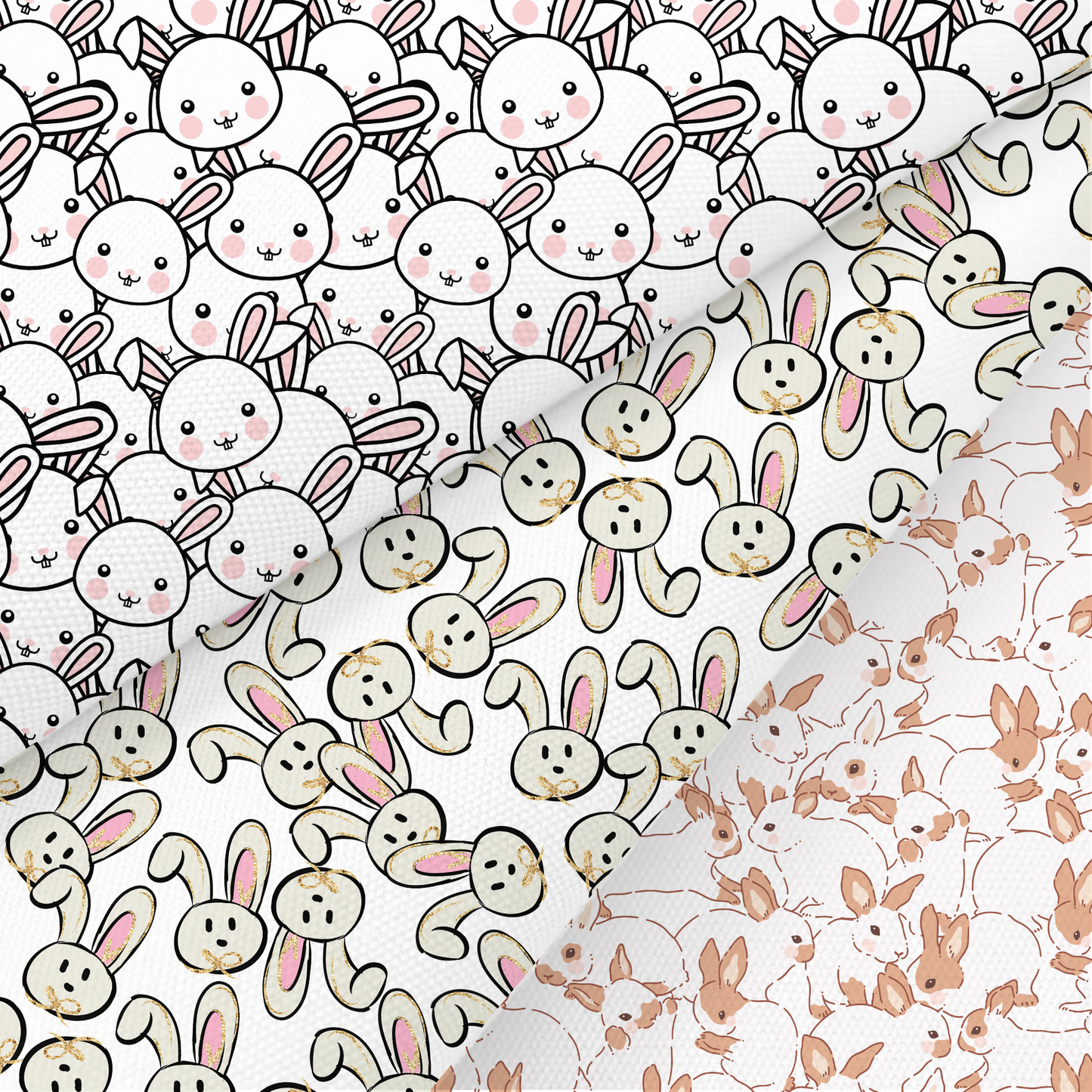 Rabbits Printed Fabric