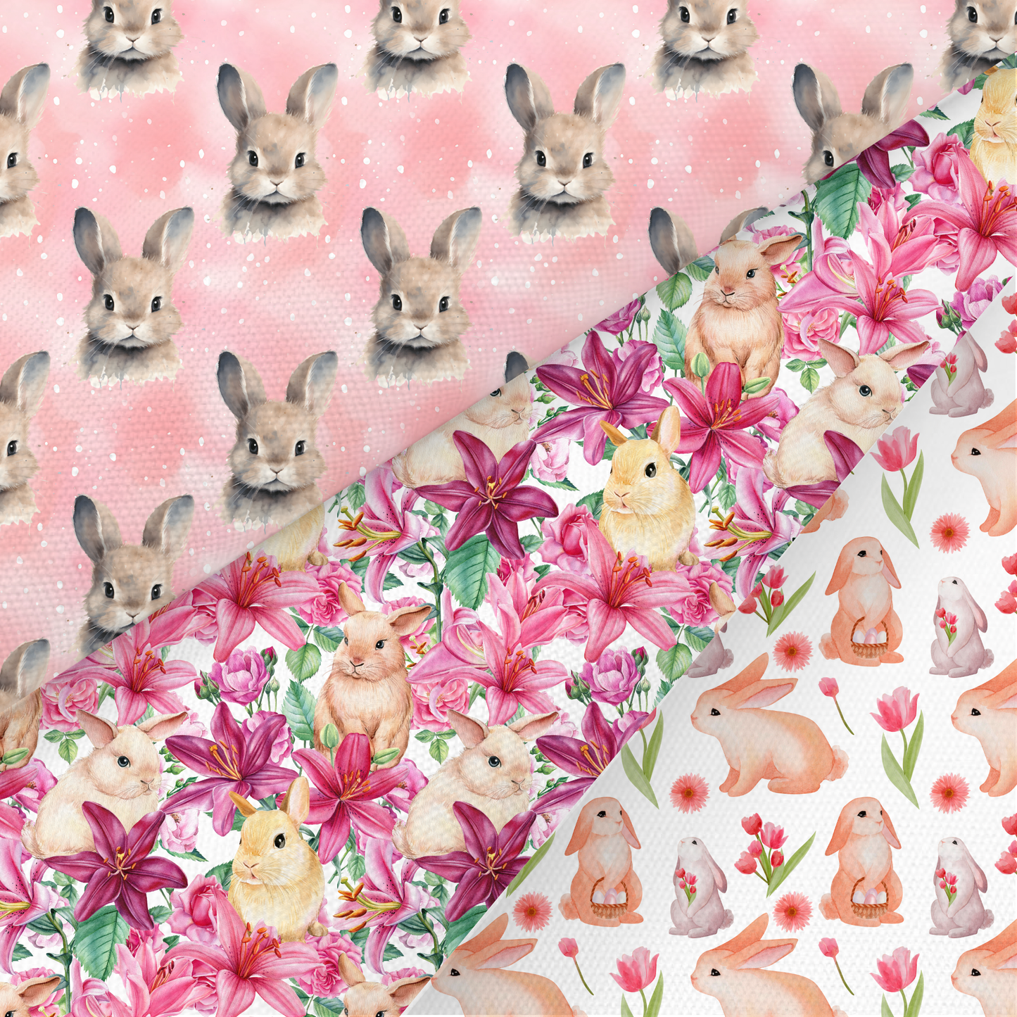 Rabbits Printed Fabric