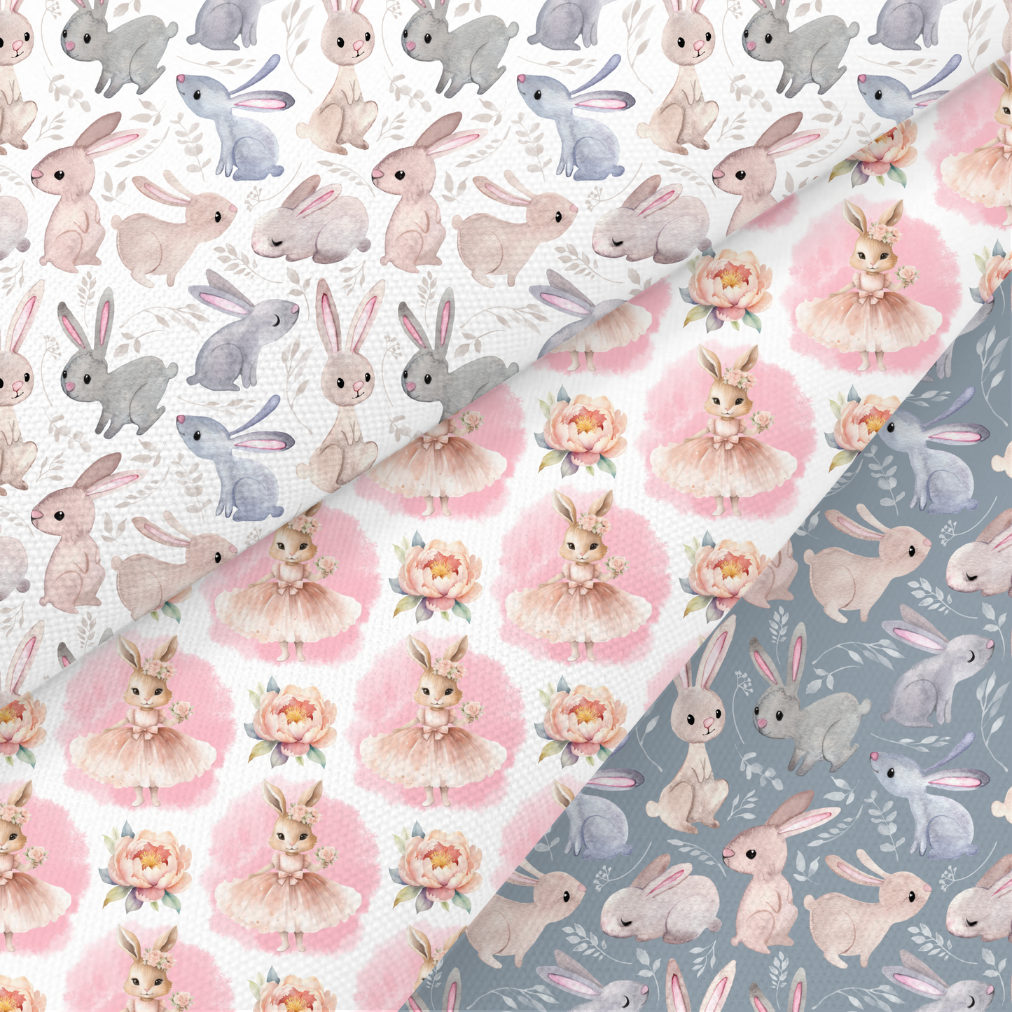 Rabbits Printed Fabric