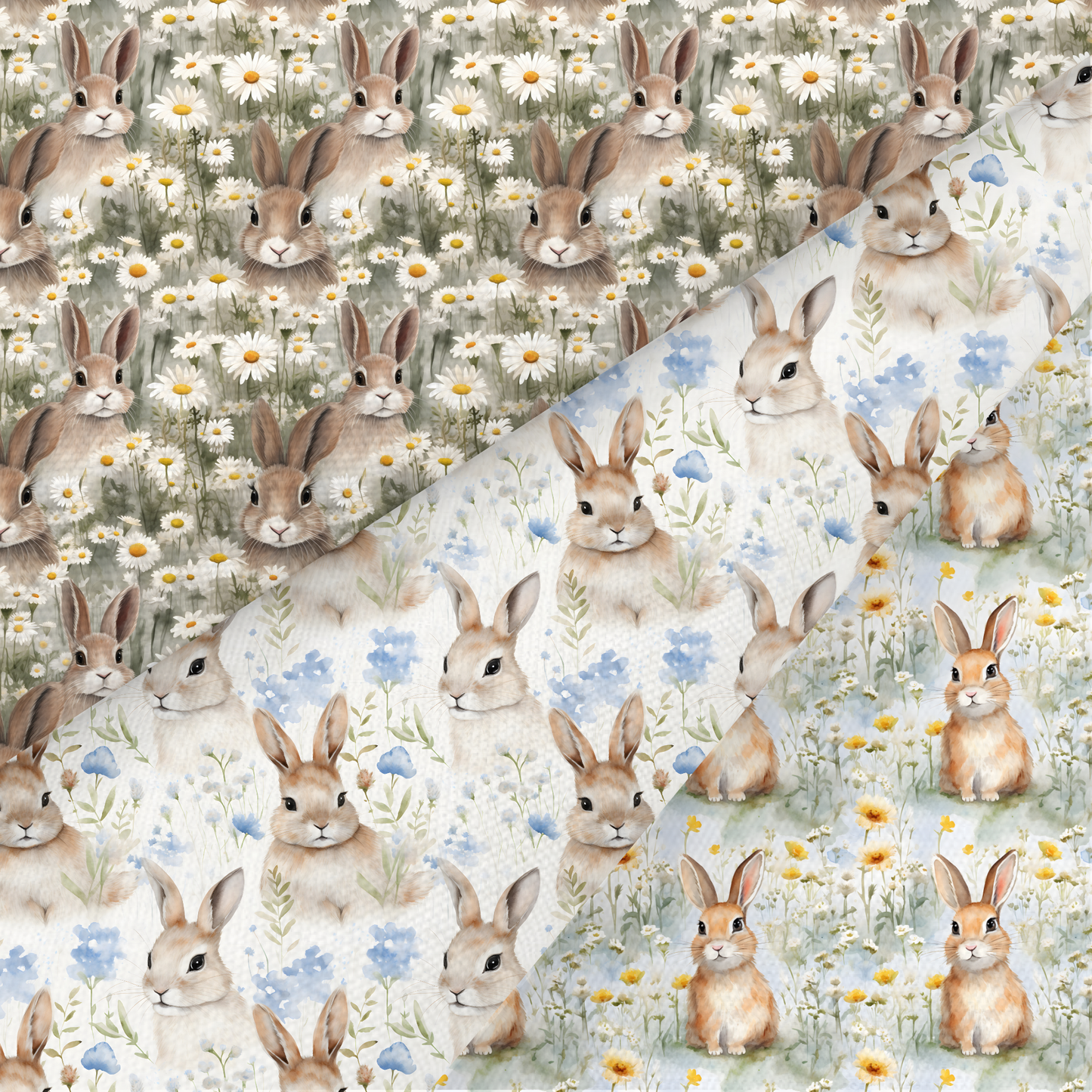 Rabbits Printed Fabric