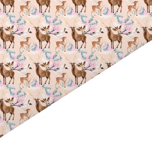 Deer Canvas And Felt Backed Fabric - SKU M90