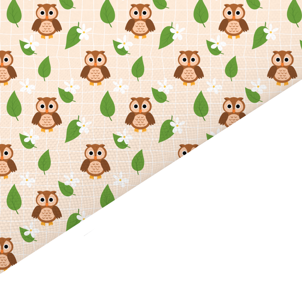 Owl Canvas And Felt Backed Fabric - SKU M77