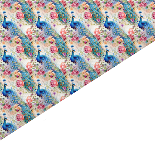 Peacock Canvas And Felt Backed Fabric - SKU N4