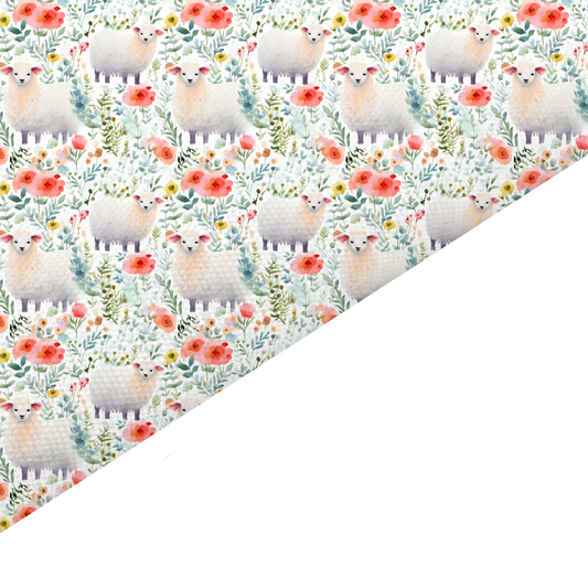 Sheep Canvas And Felt Backed Fabric - SKU N42