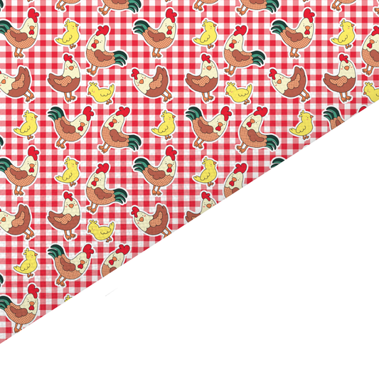 Chicken Canvas And Felt Backed Fabric - SKU N38