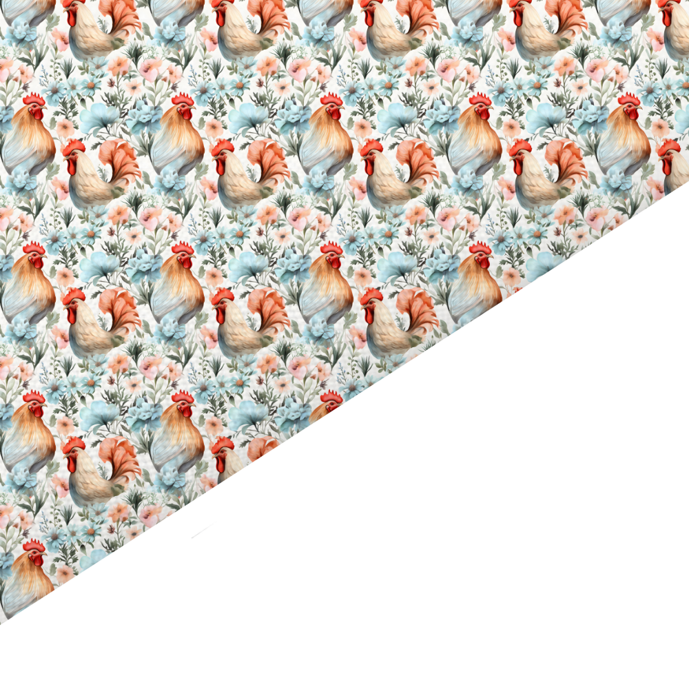 Chicken Canvas And Felt Backed Fabric - SKU N36